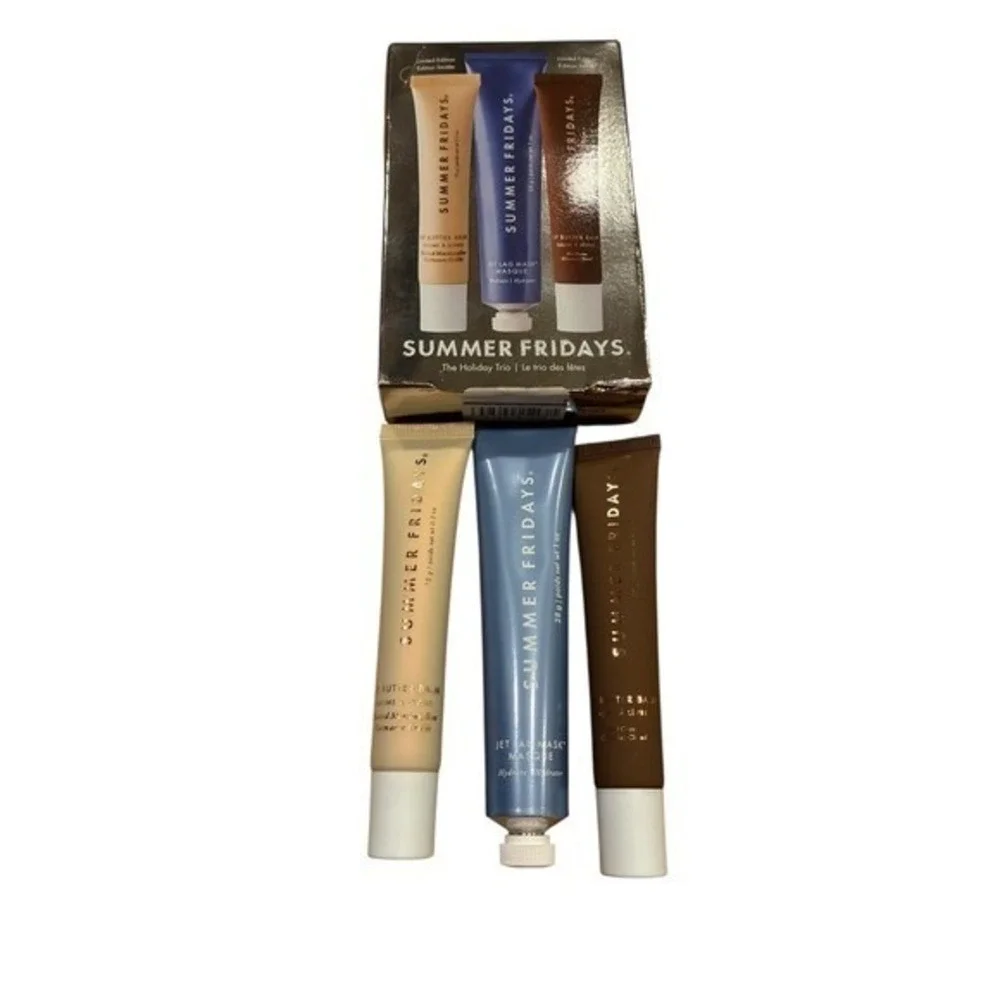Summer Fridays Holiday Trio Jet‎ Lag Mask Lip Butter Balm Marshmallow Hot Cocoa